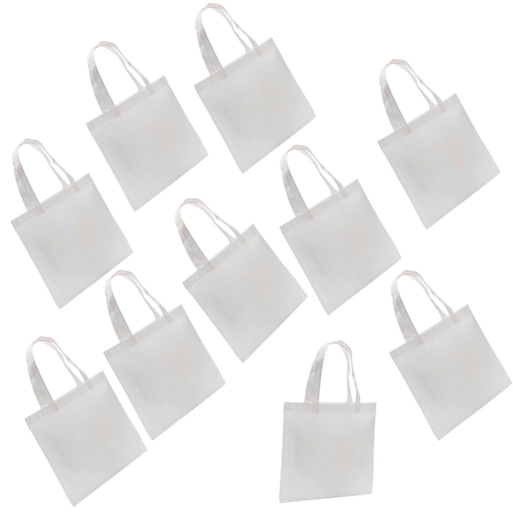 Tote Bag Sublimation - 10x White Sublimation Non Woven Fabric
