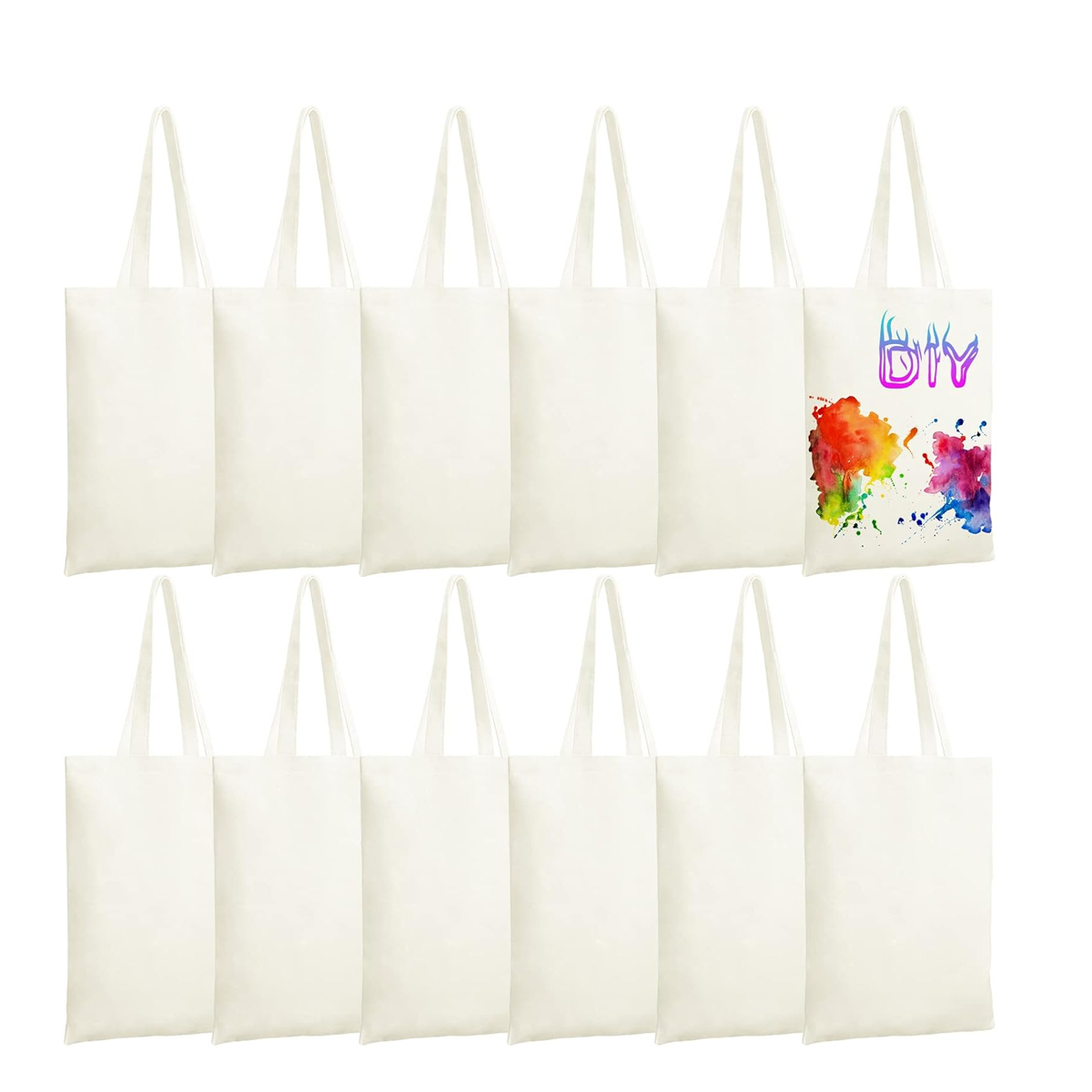 Tote Bag Sublimation - 6-Pack DIY Craft: Sublimation Tote Bags