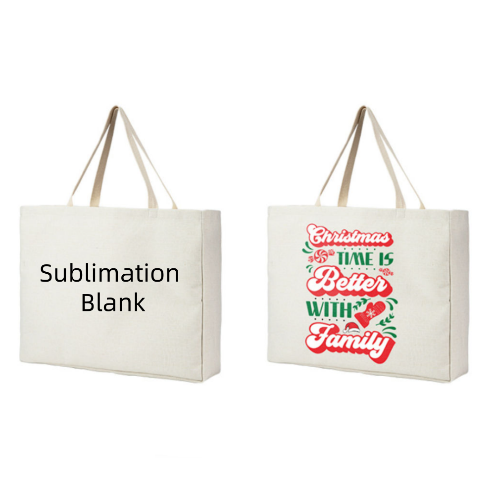 Tote Bag Sublimation - Large Capacity Fashion Sublimation Blank Linen