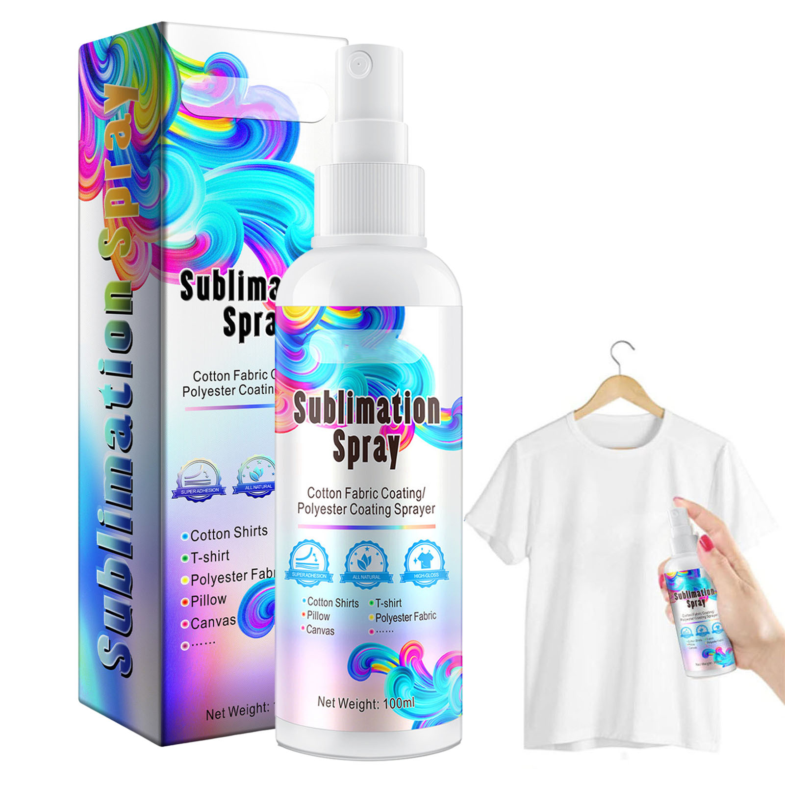 Tote Bag Sublimation - 100ml Sublimation Spray Glue for Fabric