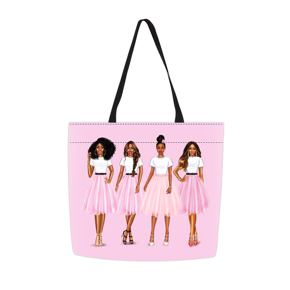 Tote Bag Sublimation - Customizable Logo African Girl Sublimation Print