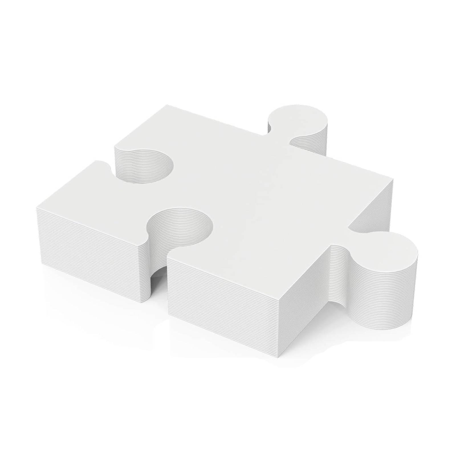 White Cardboard Puzzle Pieces  - огляд і ціна Puzzle Blank White