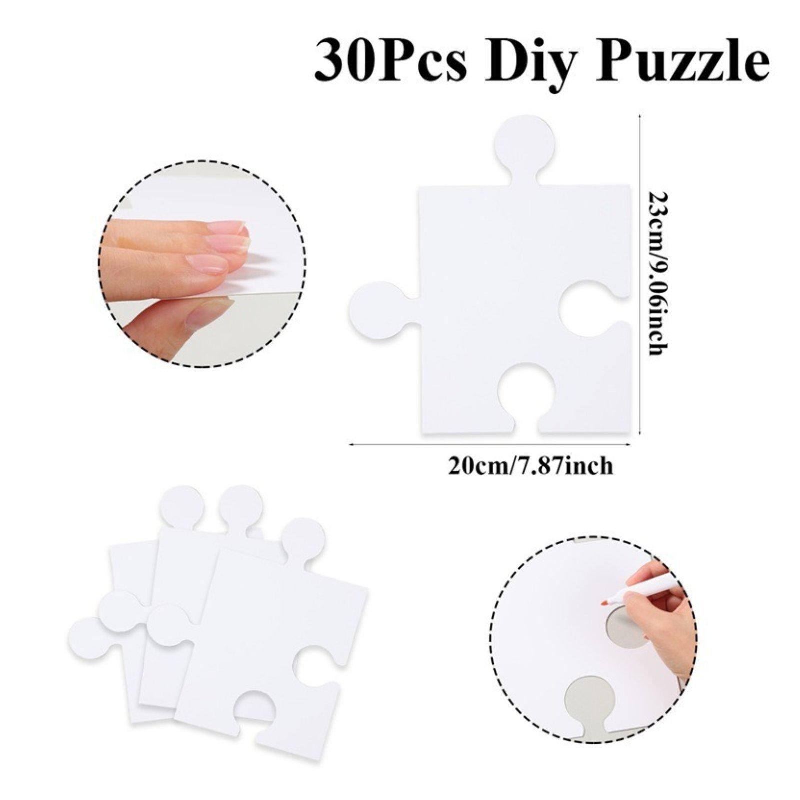 White Cardboard Puzzle Pieces  - огляд і ціна Puzzle Blank White