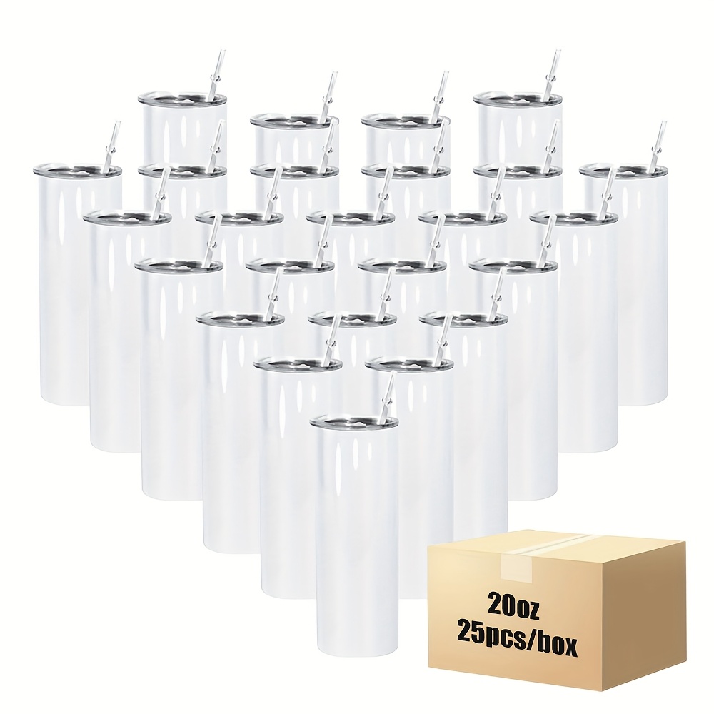 25pcs 20oz Straight Stainless  - огляд і ціна Tumbler 20Oz White