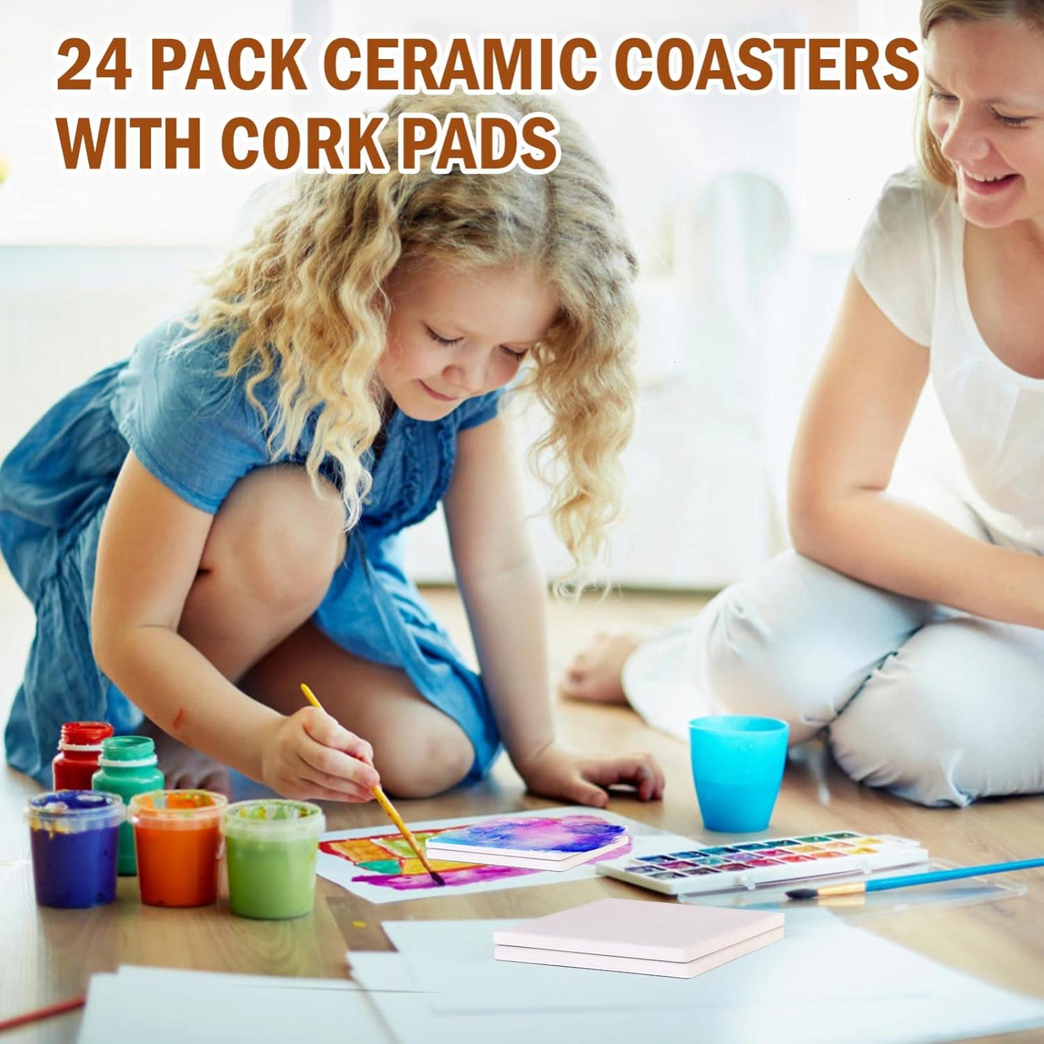 24 Pcs Ceramic Tiles for Craft - огляд і ціна Ceramic Tile Blank