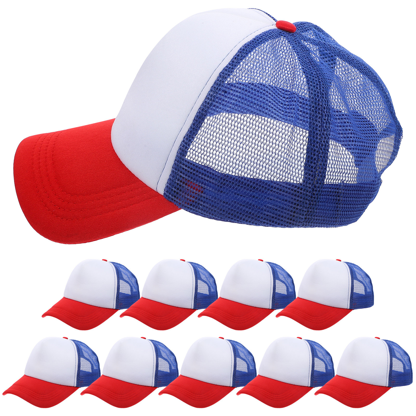 10Pcs Blank Baseball Caps Mesh - огляд і ціна Hat Sublimation Blank