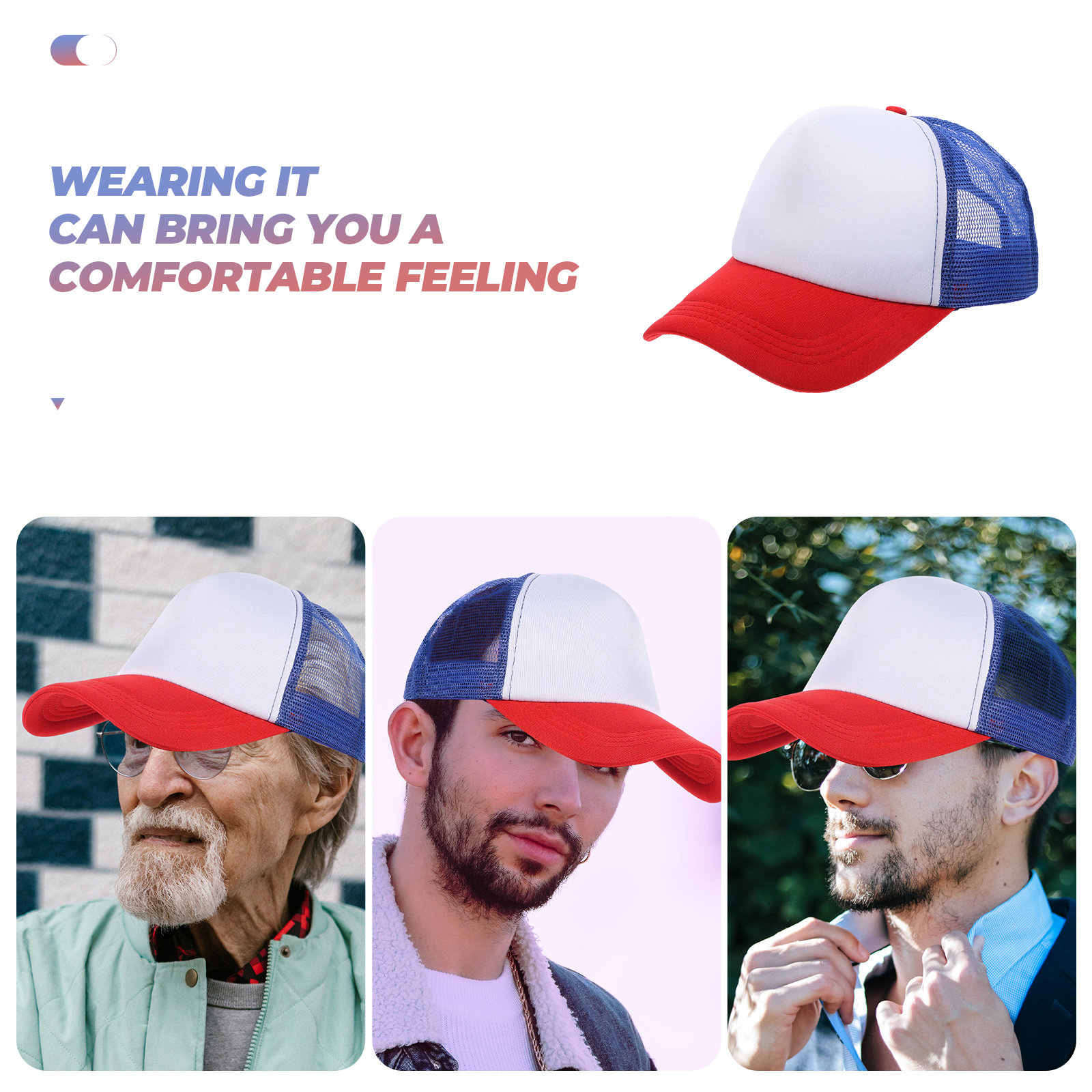 10Pcs Blank Baseball Caps Mesh - огляд і ціна Hat Sublimation Blank