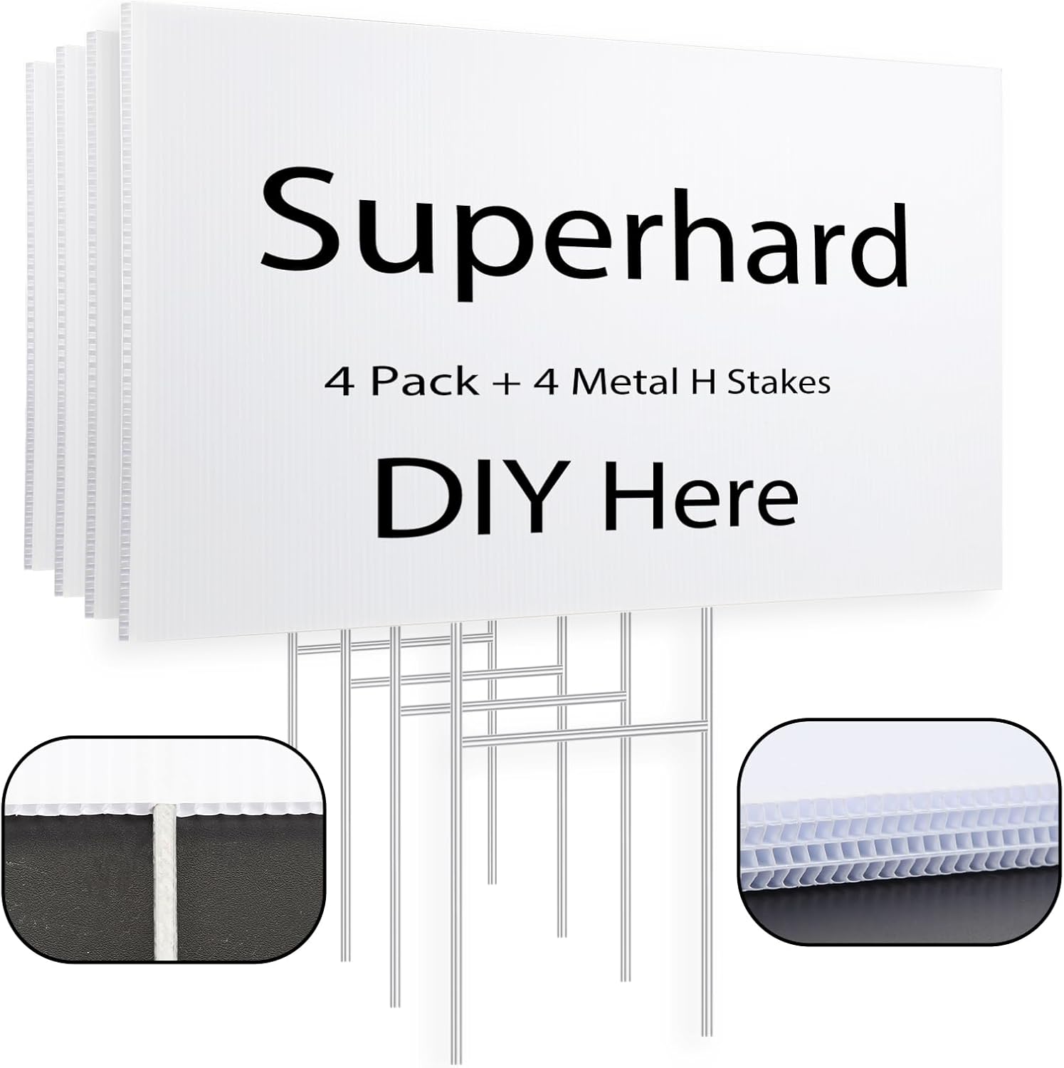 4 Pack Blank Yard Signs 17 x 1 - огляд і ціна Yard Sign Blank