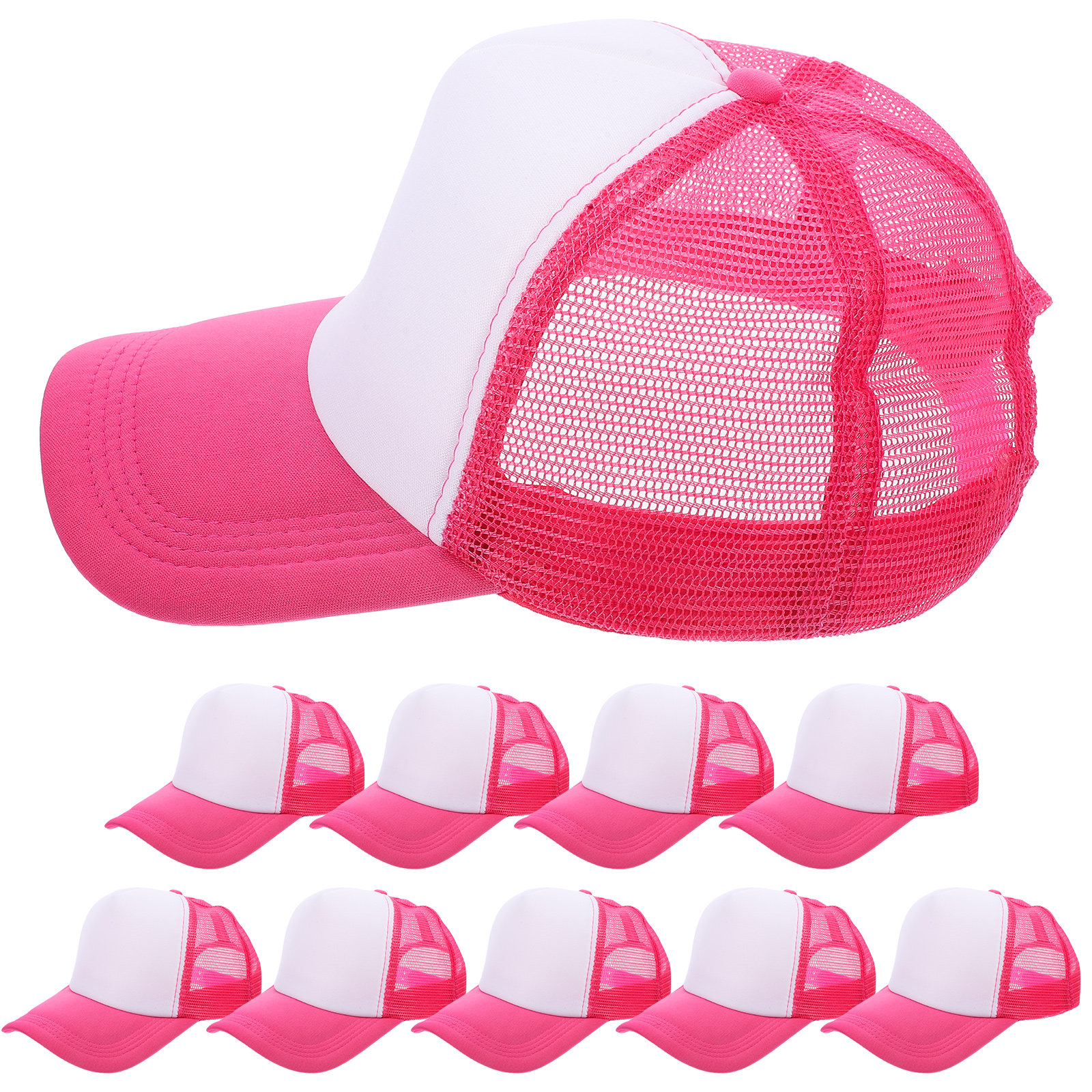 10Pcs Blank Baseball Hat Mesh  - огляд і ціна Hat Sublimation Blank