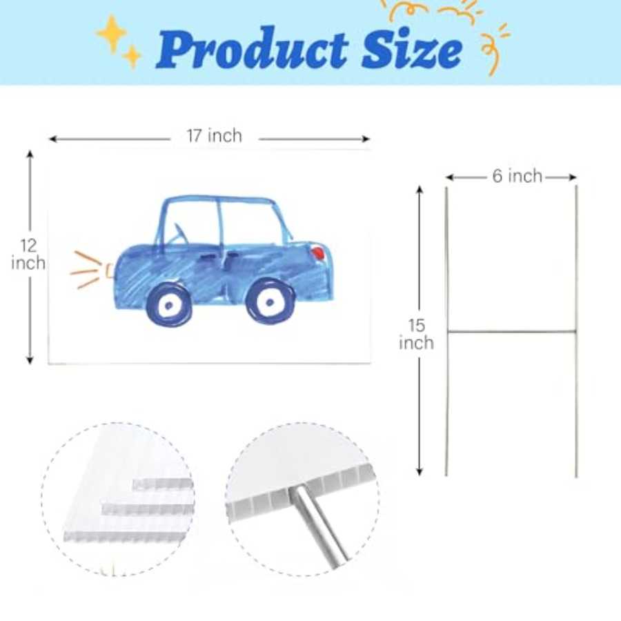 Blank Yard Signs with Stakes,  - огляд і ціна Yard Sign Blank