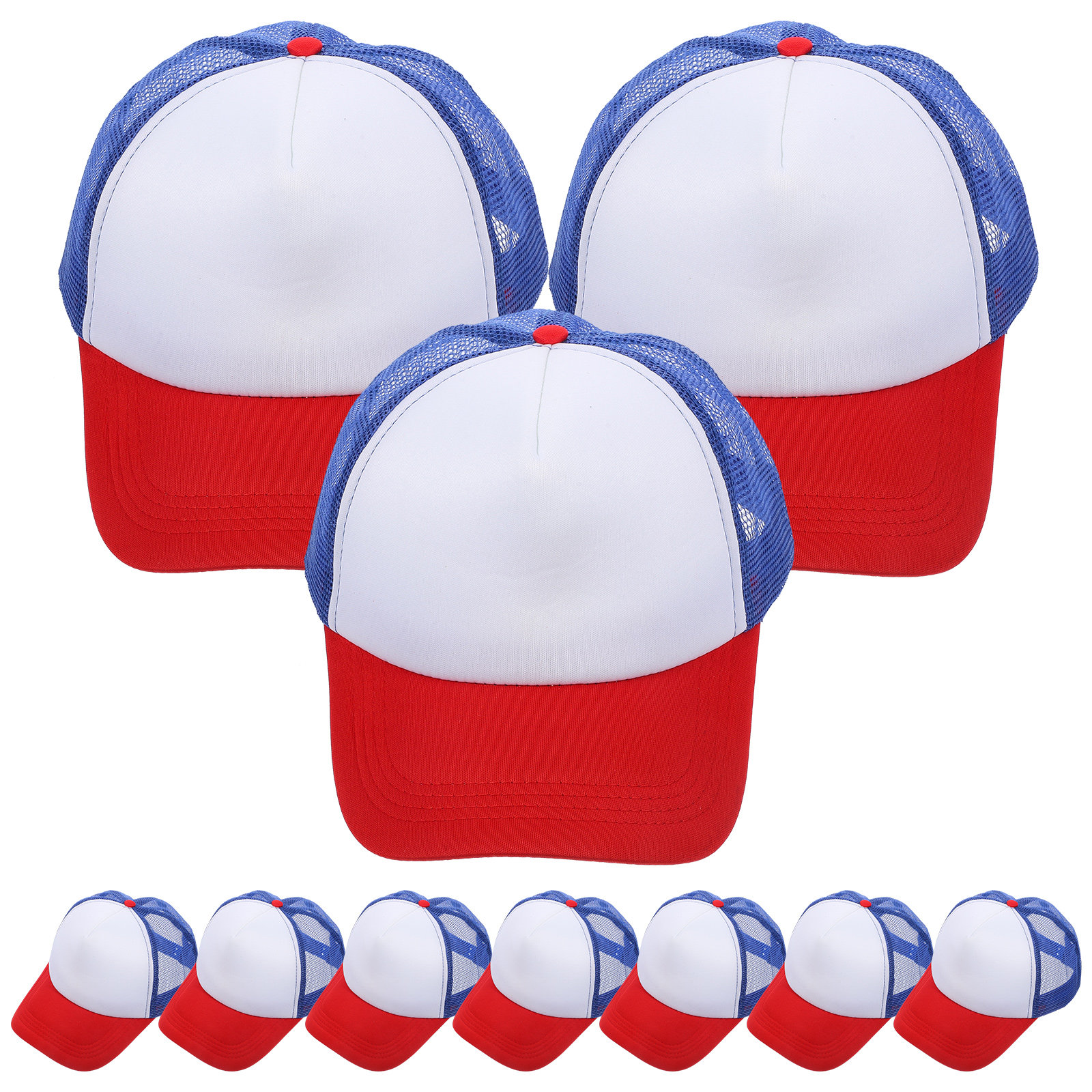 10Pcs Blank Baseball Hats Mesh - огляд і ціна Hat Sublimation Blank