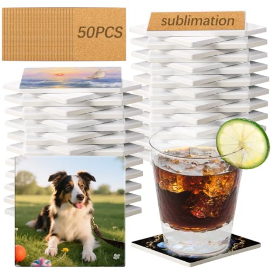 50 Pack Sublimation Blank Coas - огляд і ціна Ceramic Tile Blank