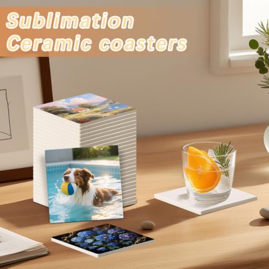 50 Pack Sublimation Blank Coas - огляд і ціна Ceramic Tile Blank
