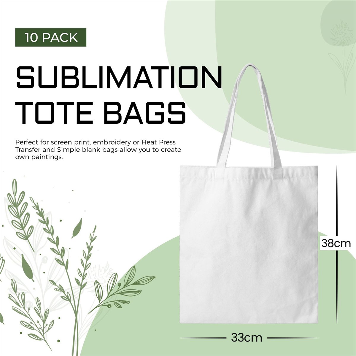 ABJS Sublimation Tote Bags Bla - огляд і ціна Tote Bag Sublimation