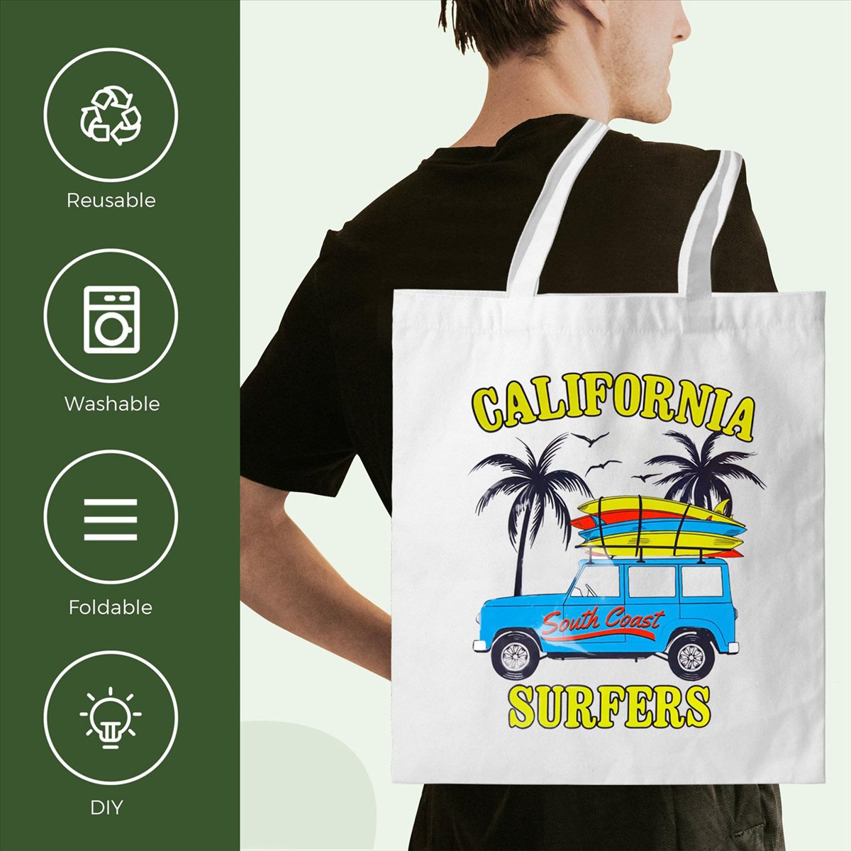 ABJS Sublimation Tote Bags Bla - огляд і ціна Tote Bag Sublimation