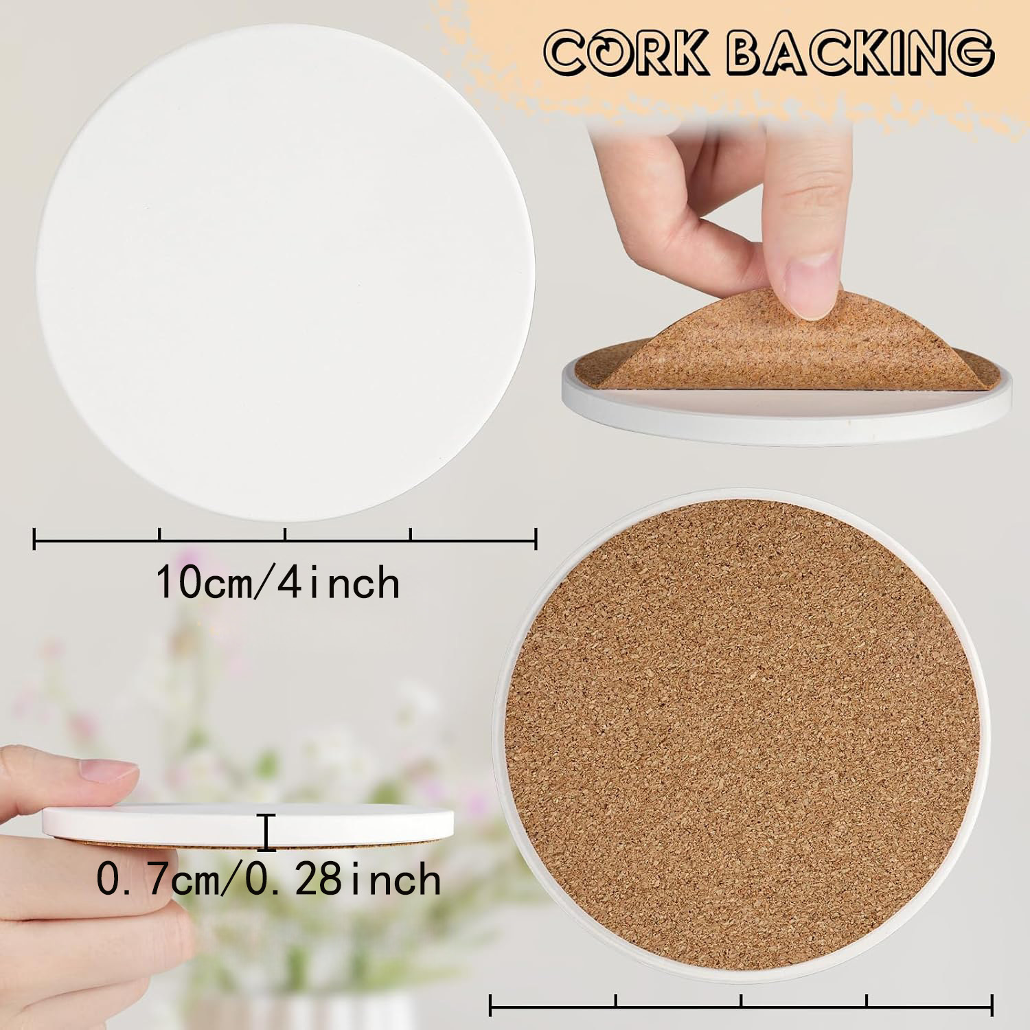 50-Pack 4-Inch Round Blank Cer - огляд і ціна Ceramic Tile Blank