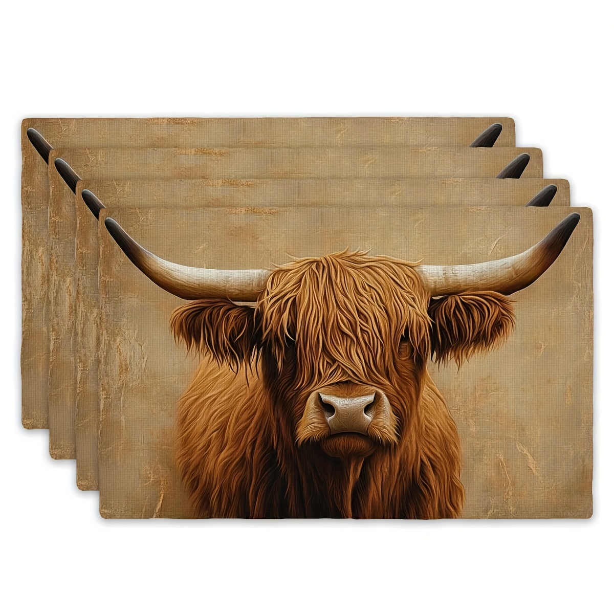 Highland Cow Place Mats Set Of - огляд і ціна Coaster Sublimation Blank
