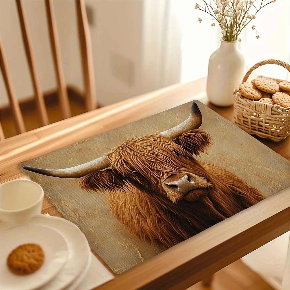 Highland Cow Place Mats Set Of - огляд і ціна Coaster Sublimation Blank
