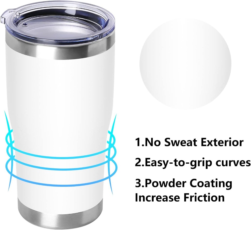 20oz Stainless Steel Tumbler w - огляд і ціна Tumbler 20Oz White