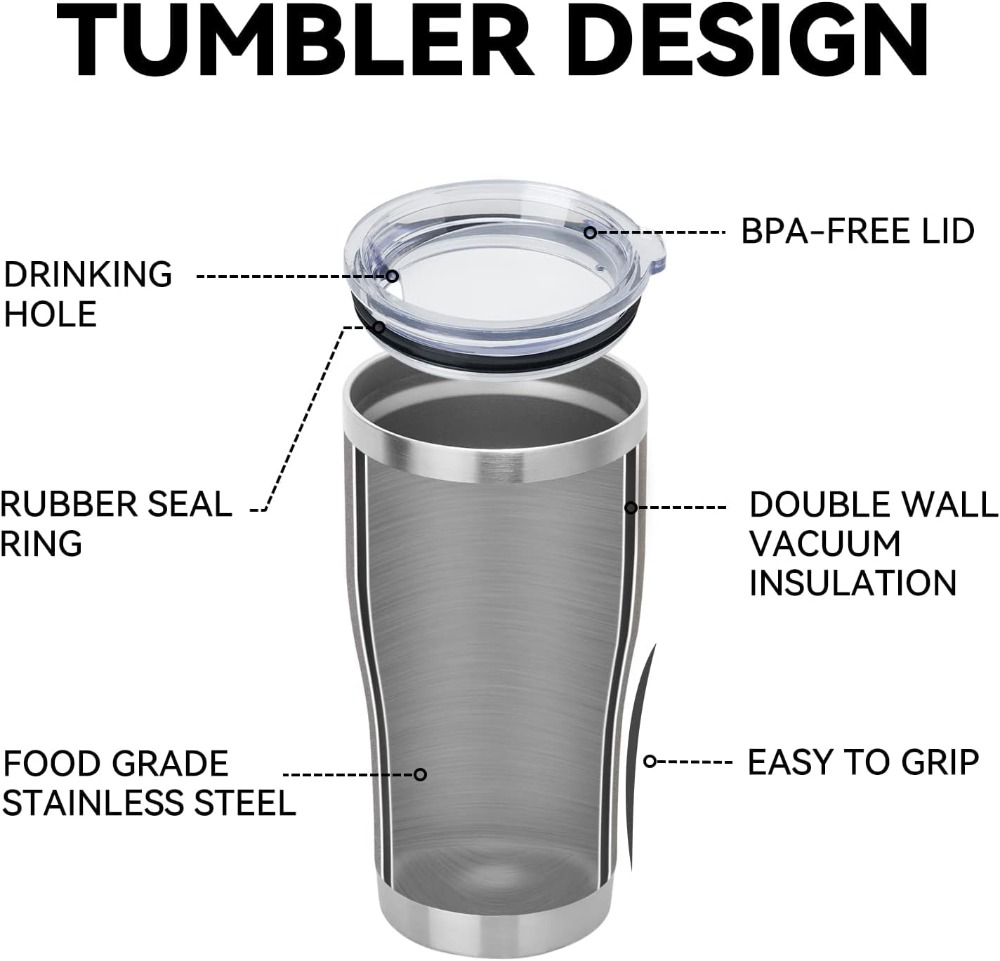 20oz Stainless Steel Tumbler w - огляд і ціна Tumbler 20Oz White