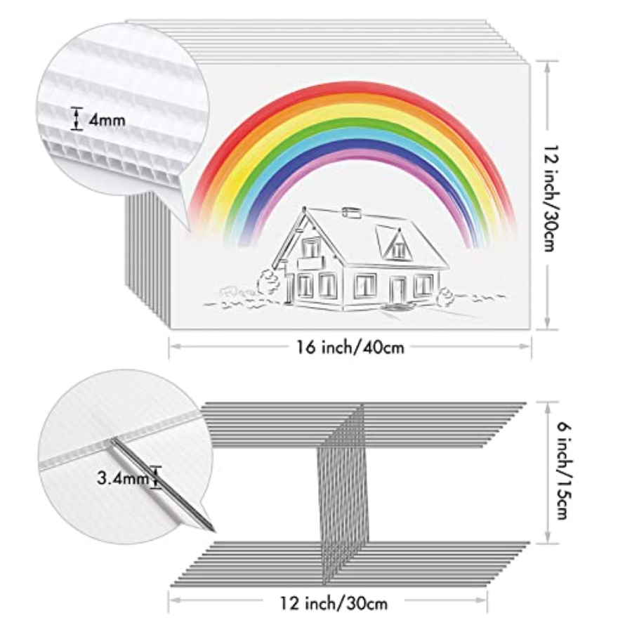 6 Pack Blank Yard Signs with S - огляд і ціна Yard Sign Blank