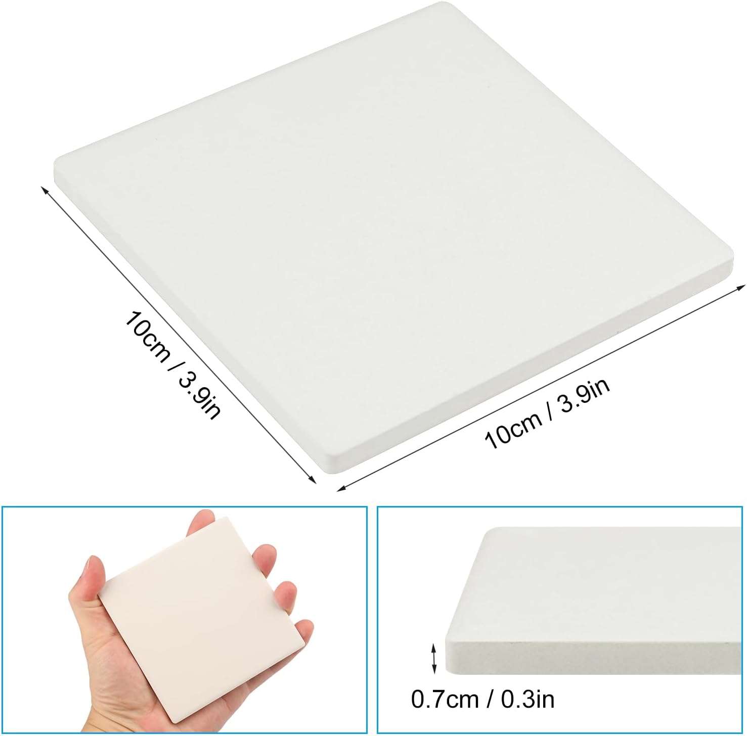60 Pieces 4 Inch Blank Ceramic - огляд і ціна Ceramic Tile Blank