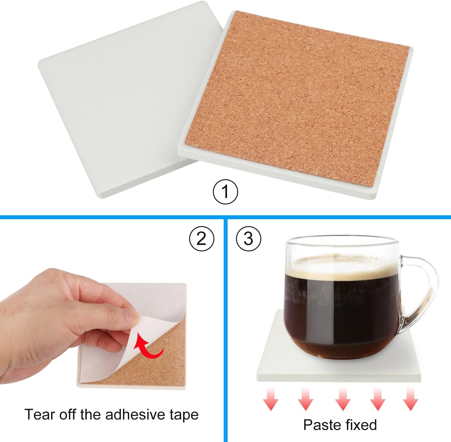 60 Pieces 4 Inch Blank Ceramic - огляд і ціна Ceramic Tile Blank