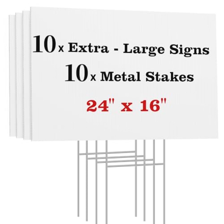 Blank Yard Signs with Stakes,  - огляд і ціна Yard Sign Blank