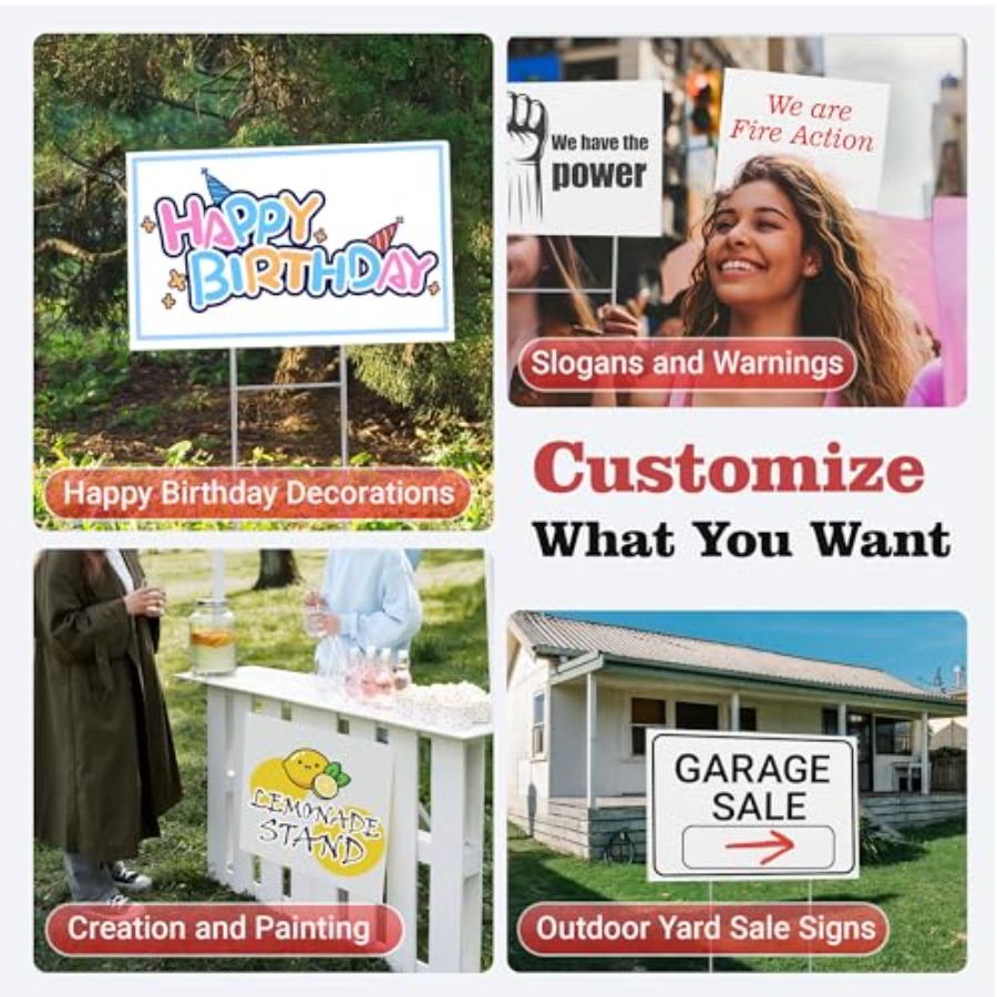 Blank Yard Signs with Stakes,  - огляд і ціна Yard Sign Blank